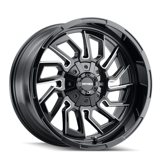 MAYHEM FLYWHEEL 8111 22X10 -19 5x127/5x139.7 BLACK W/MILLED SPOKES