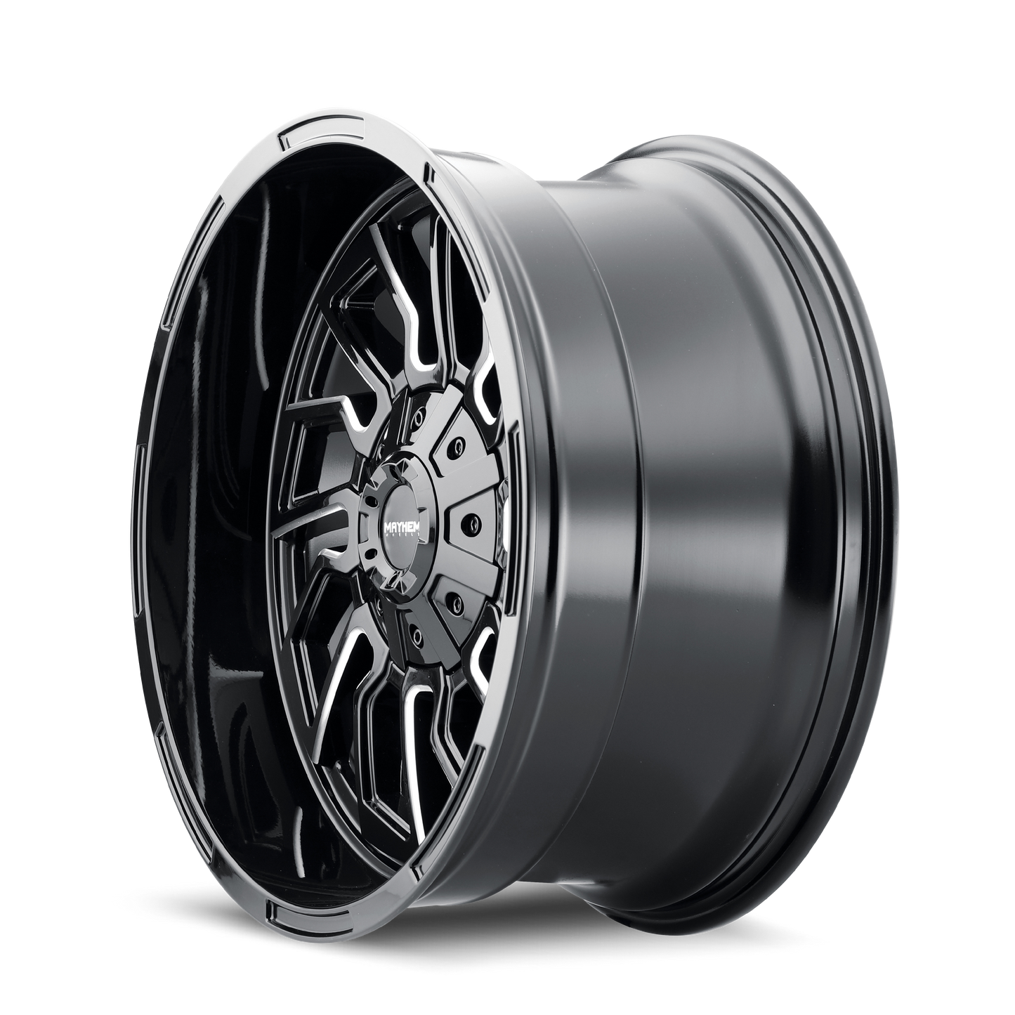 MAYHEM FLYWHEEL 8111 20X10 -19 5x127/5x139.7 BLACK W/MILLED SPOKES