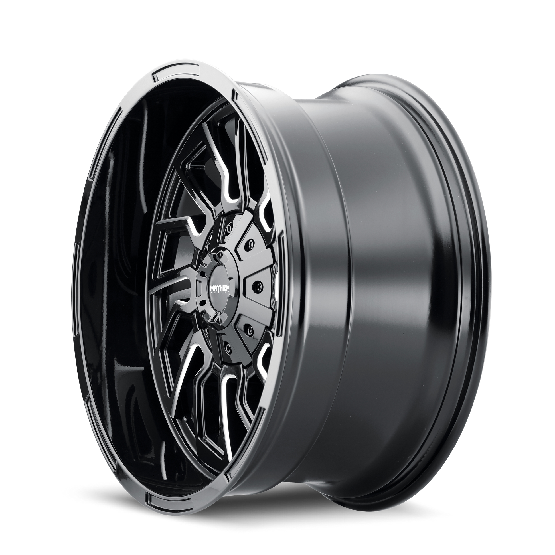MAYHEM FLYWHEEL 8111 20X10 -19 5x127/5x139.7 BLACK W/MILLED SPOKES