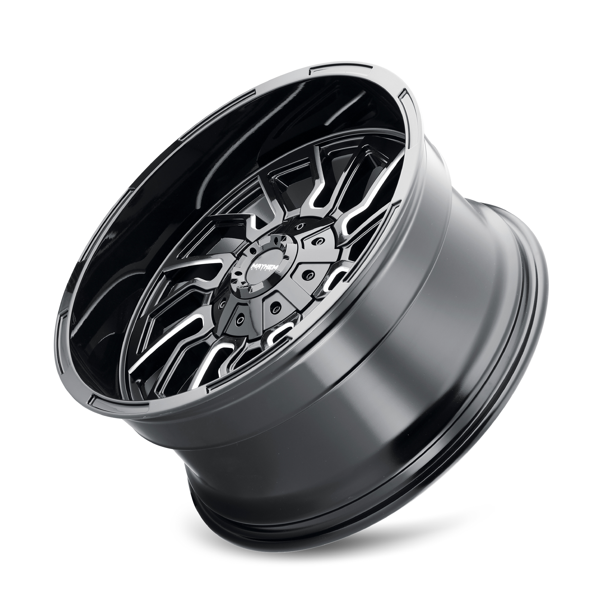 MAYHEM FLYWHEEL 8111 20X10 -19 5x127/5x139.7 BLACK W/MILLED SPOKES