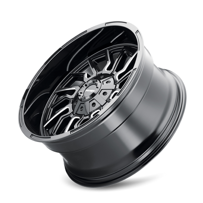MAYHEM FLYWHEEL 8111 20X10 -19 5x127/5x139.7 BLACK W/MILLED SPOKES