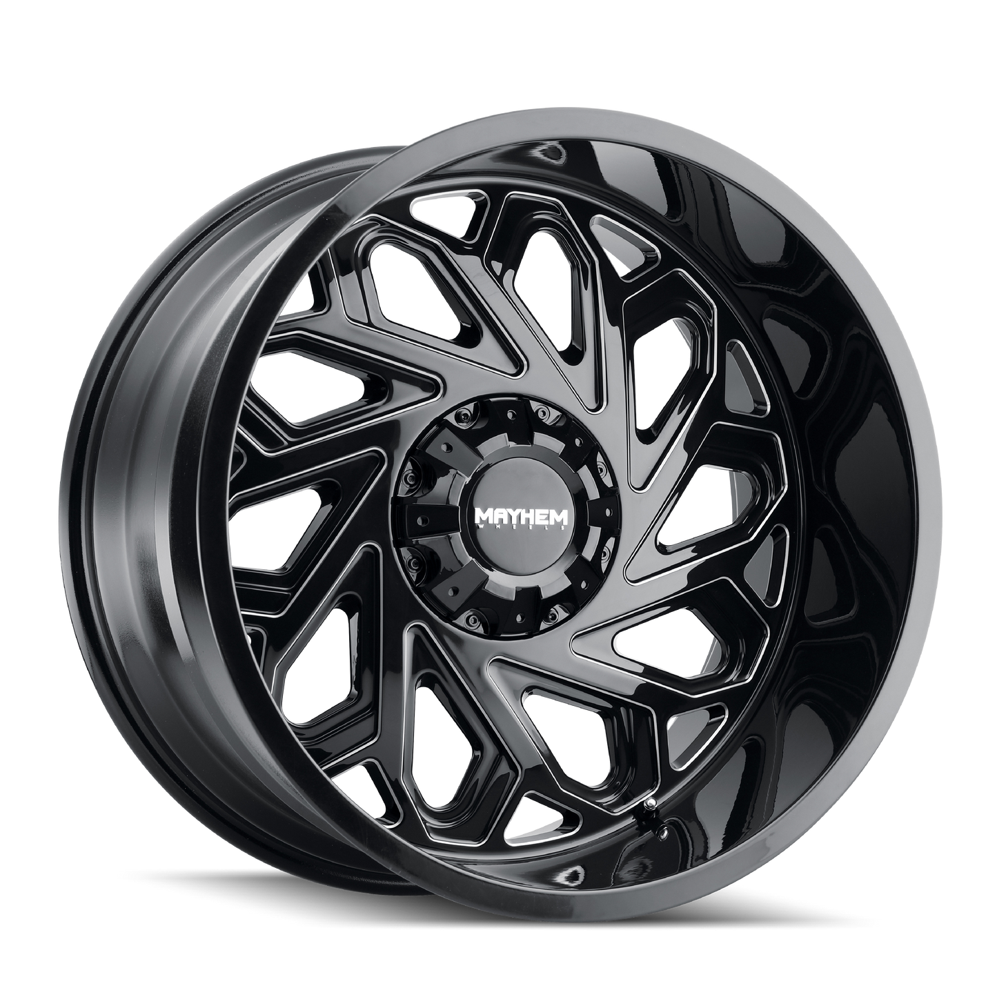 MAYHEM ESSEX 8112 20X10 -19 5x127/5x139.7 BLACK W/MILLED SPOKES