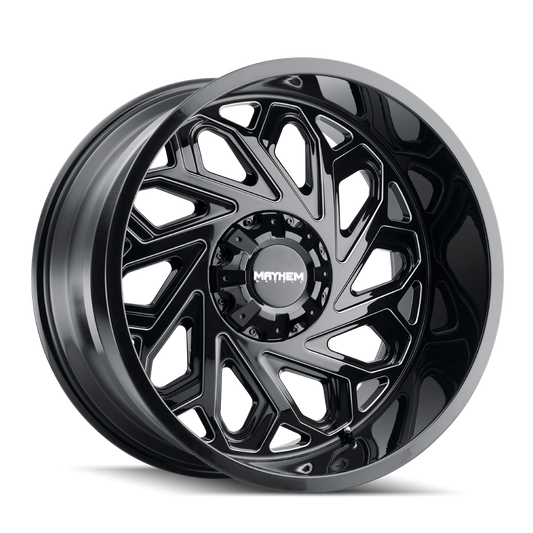 MAYHEM ESSEX 8112 20X9 0 6x135/6x139.7 BLACK W/MILLED SPOKES