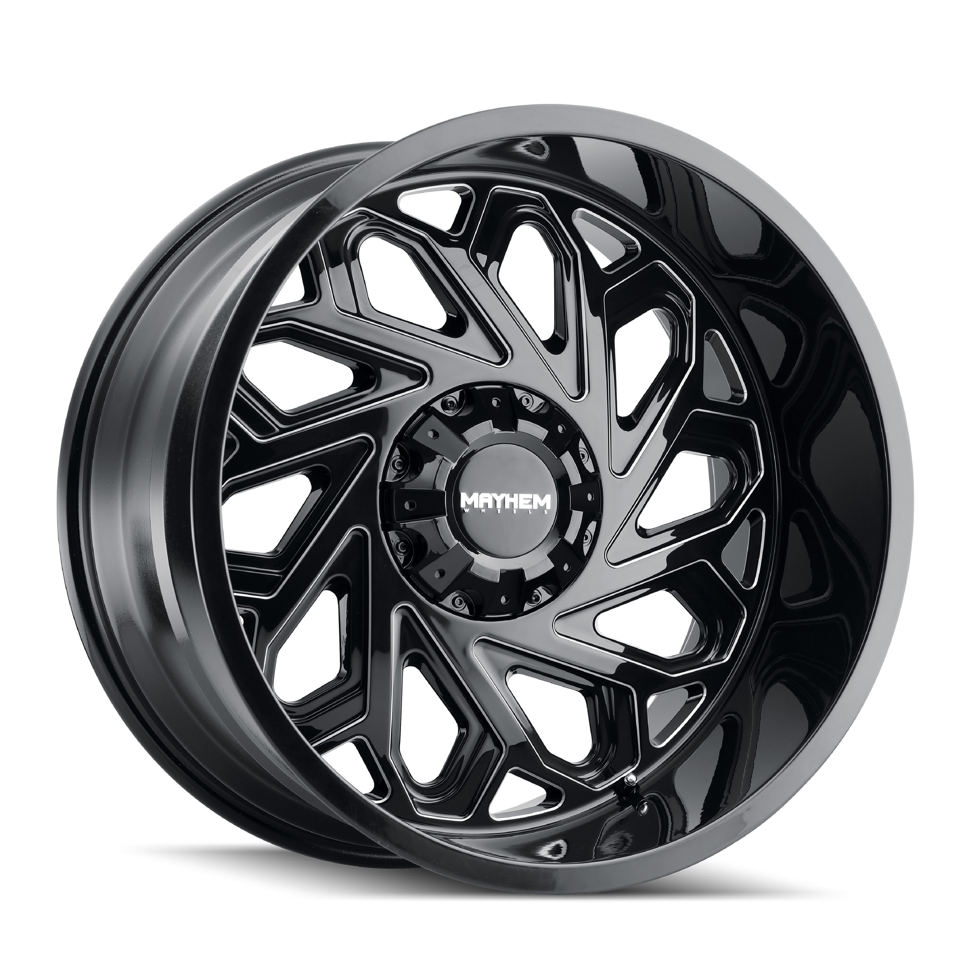 MAYHEM ESSEX 8112 22X12 -51 8x165.1 BLACK W/MILLED SPOKES