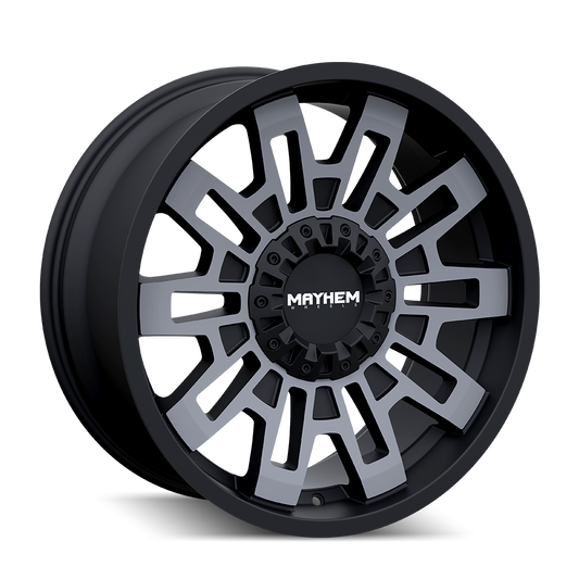 MAYHEM 8113 CORTEX 20x10 -19 8x170/ MATTE BLACK W/MACHINED DART TINT