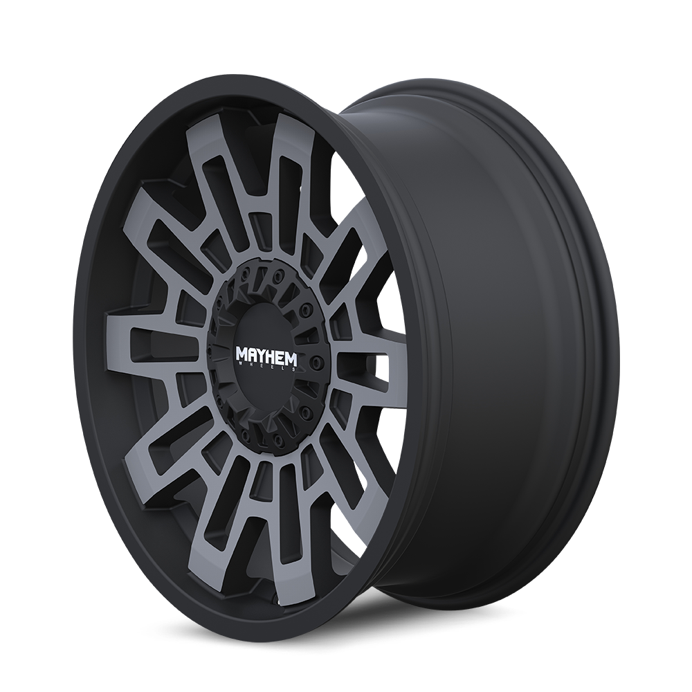 Mayhem Cortex MAYHEM 8113 CORTEX 20x9 0 5x127/5x139.7 MATTE BLACK W/MACHINED DART TI ...