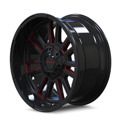 MAYHEM 8115 APOLLO 20x9 18 8x165.1/ GLOSS BLACK/PRISM RED MILLED