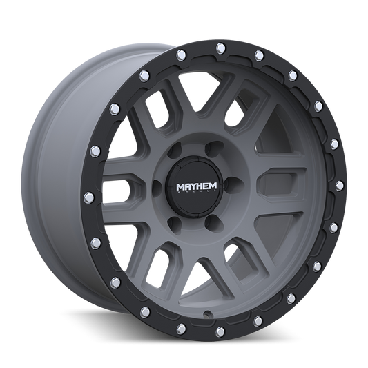 MAYHEM DELTA 8304 20X9 0 5x127 MATTE GUNMETAL W/ MATTE BLACK LIP