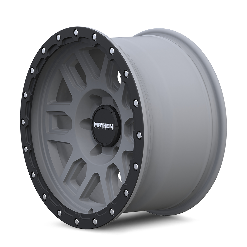 MAYHEM DELTA 8304 20X9 0 5x127 MATTE GUNMETAL W/ MATTE BLACK LIP