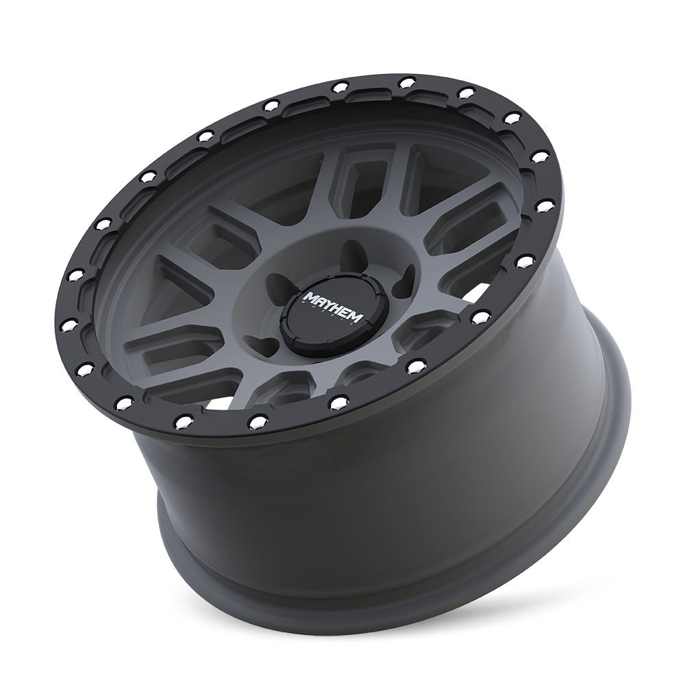 MAYHEM DELTA 8304 20X9 0 5x127 MATTE GUNMETAL W/ MATTE BLACK LIP