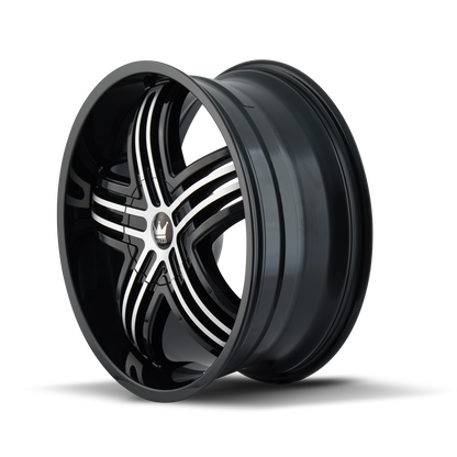 MAZZI ENTICE 368 20X8.5 35 5x108/5x114.3 BLACK/MACHINED