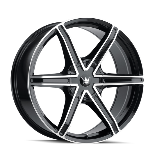 MAZZI STILTS 371 22X9.5 30 6x135/6x139.7 BLACK/MACHINED