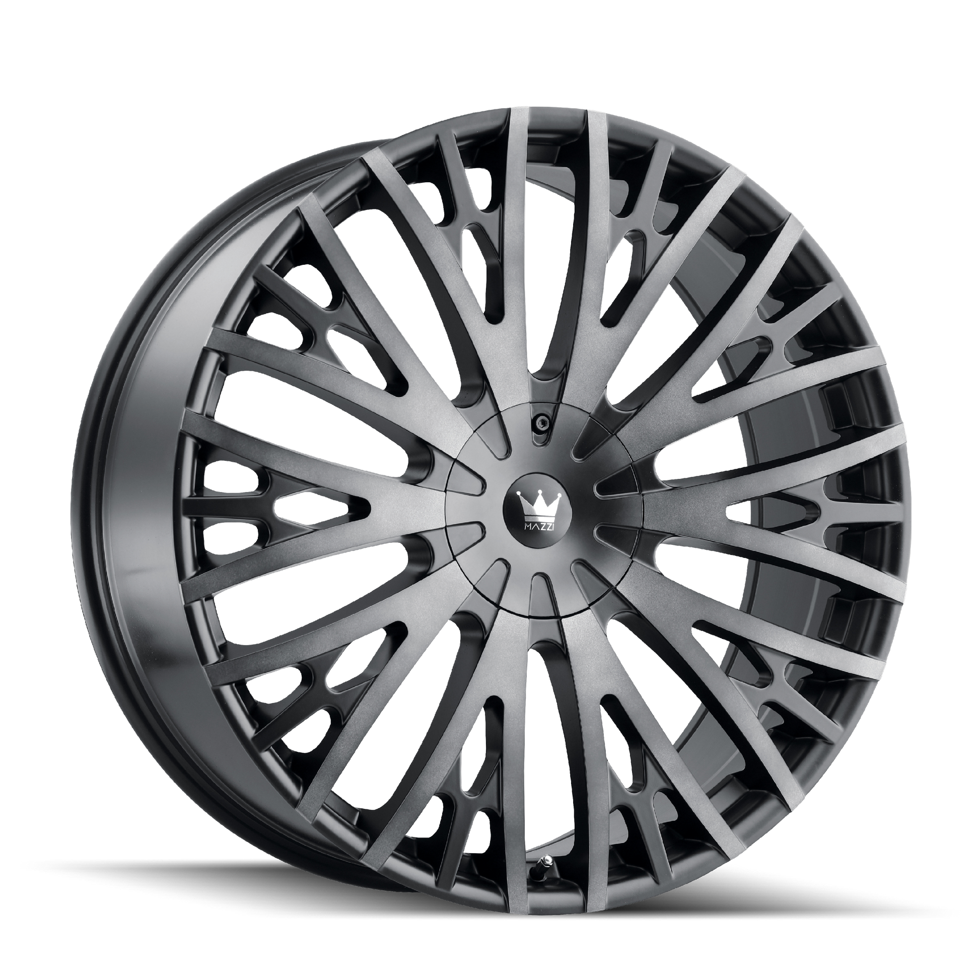 MAZZI TWIST TIE 373 18X8 35 5x108/5x114.3 MATTE BLACK W/DARK TINT