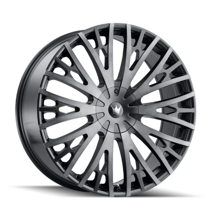 MAZZI TWIST TIE 373 20X8.5 35 5x108/5x114.3 MATTE BLACK W/DARK TINT