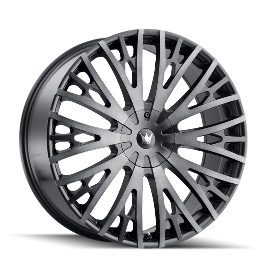 MAZZI TWIST TIE 373 20X8.5 35 5x108/5x114.3 MATTE BLACK W/DARK TINT