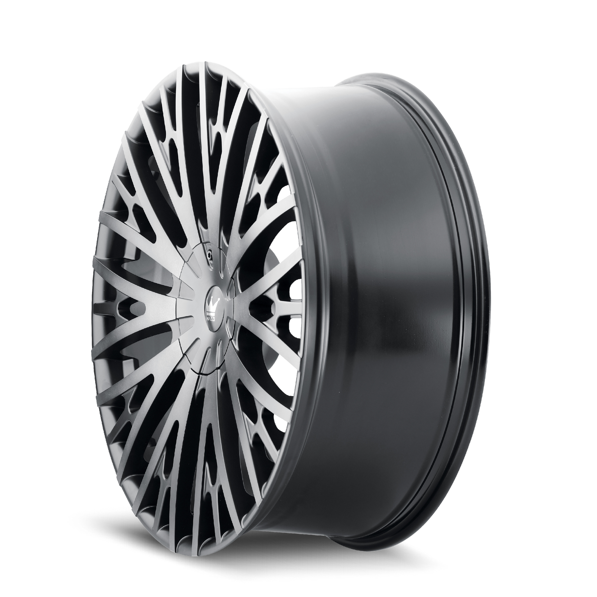MAZZI TWIST TIE 373 18X8 35 5x108/5x114.3 MATTE BLACK W/DARK TINT