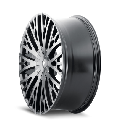 MAZZI TWIST TIE 373 18X8 35 5x108/5x114.3 MATTE BLACK W/DARK TINT