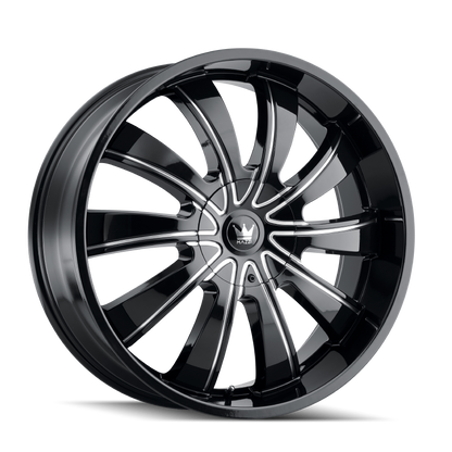 MAZZI ROLLA 374 22X9.5 30 6x135/6x139.7 GLOSS BLACK/MILLED