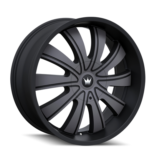 MAZZI ROLLA 374 22X9.5 18 5x115/5x139.7 MATTE BLACK W/DARK TINT