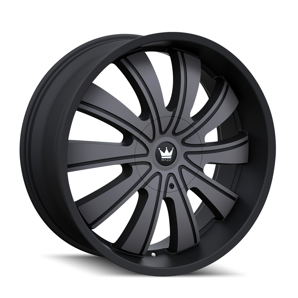 MAZZI ROLLA 374 24X9.5 18 5x127/5x139.7 MATTE BLACK W/DARK TINT