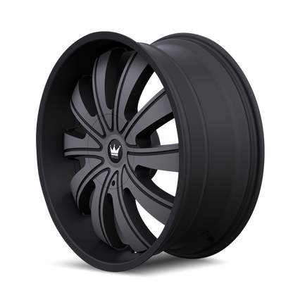 MAZZI ROLLA 374 22X9.5 18 5x115/5x139.7 MATTE BLACK W/DARK TINT