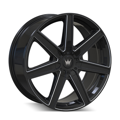 MAZZI LAGUNA 376 22X8.5 38 5x110/5x115 GLOSS BLACK/MILLED