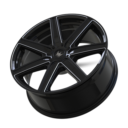 MAZZI LAGUNA 376 22X8.5 38 5x110/5x115 GLOSS BLACK/MILLED