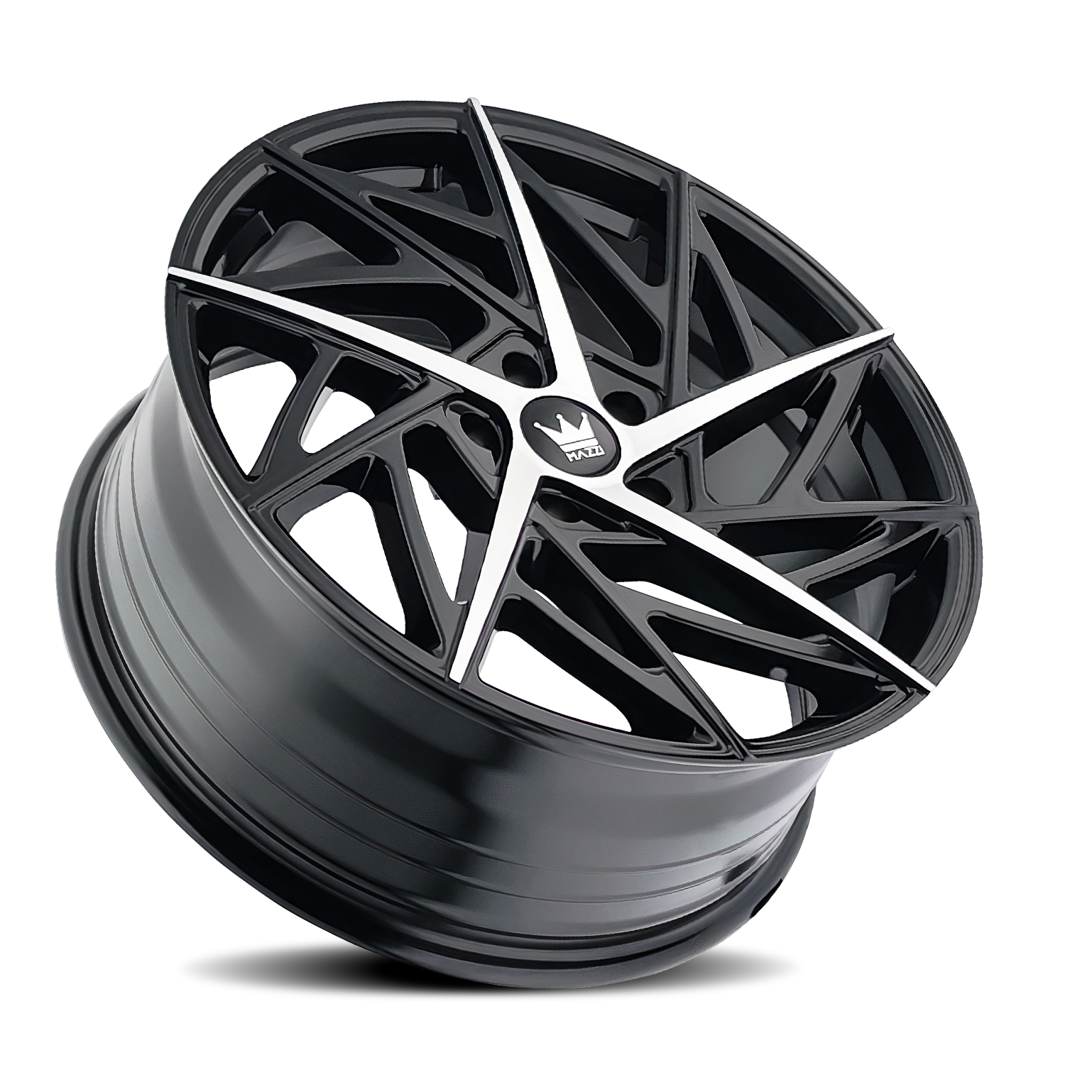 MAZZI FREESTYLE 17x8 35 5x112 GLOSS BLACK/MACHINED