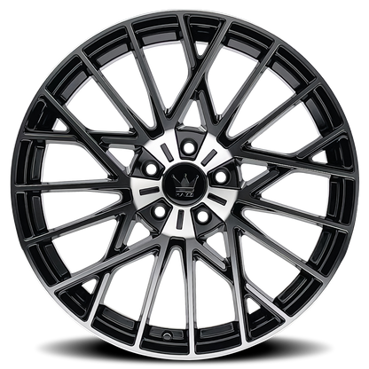 MAZZI JINX 20x8.5 38 5x108 BLACK/MACHINED