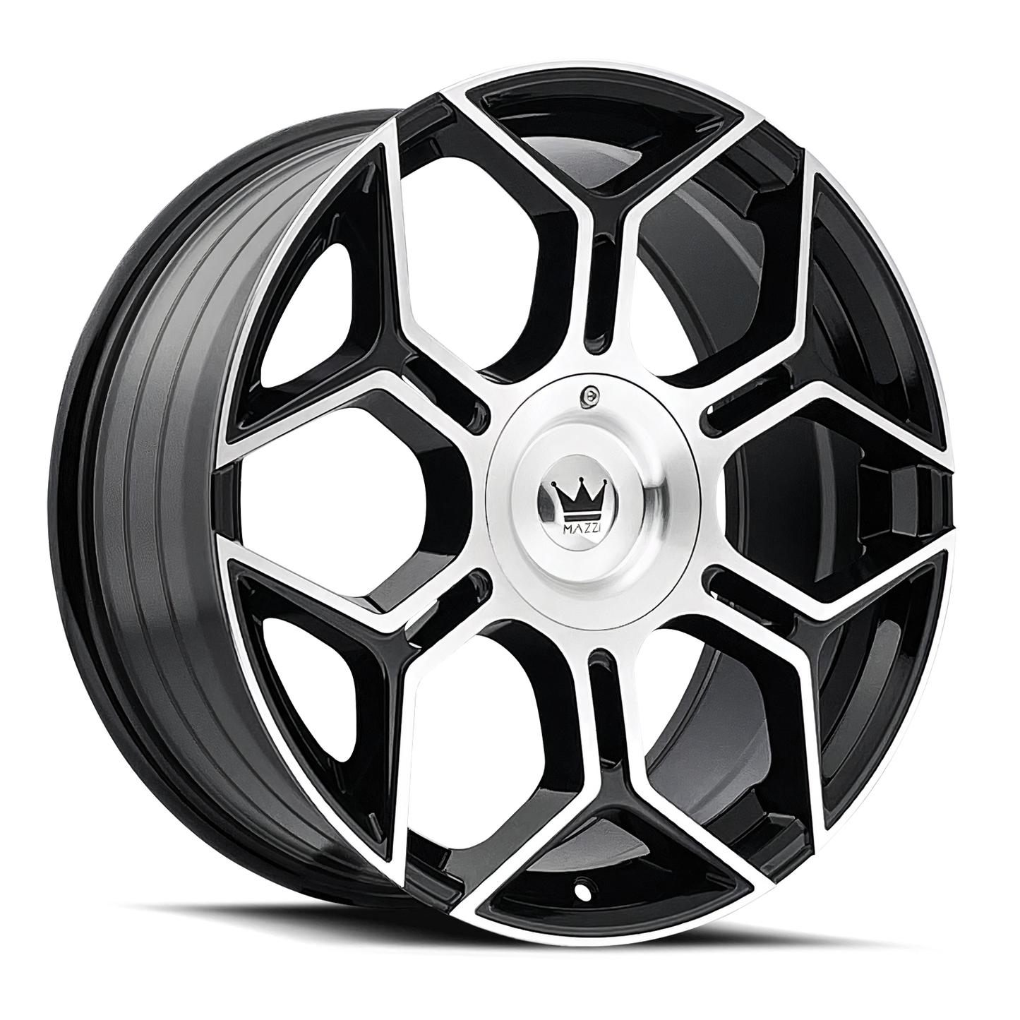 MAZZI LIBRA 20x8.5 35 5x108/5x114.3 GLOSS BLACK / MACHINED FACE