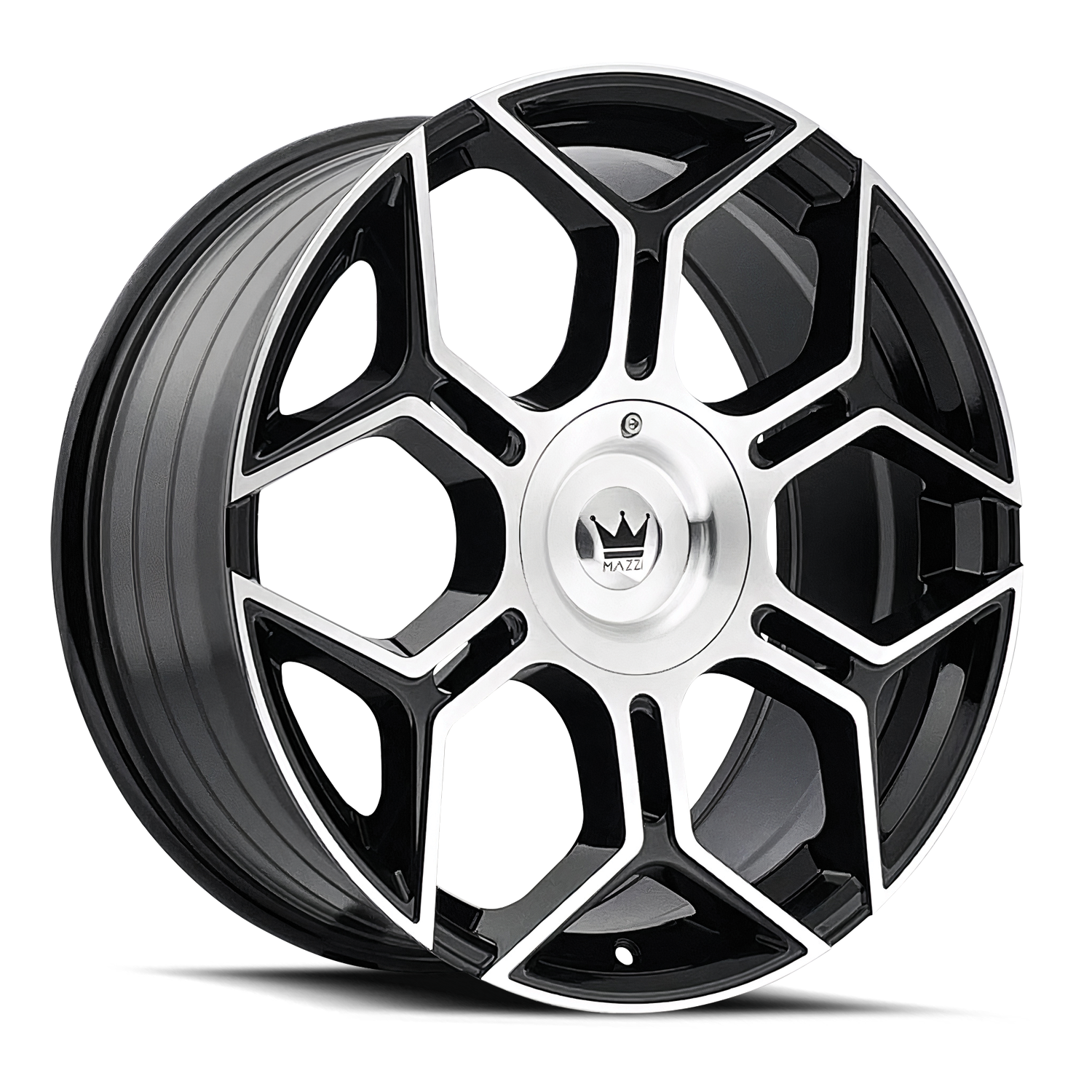 MAZZI LIBRA 20x8.5 35 5x108/5x114.3 GLOSS BLACK / MACHINED FACE