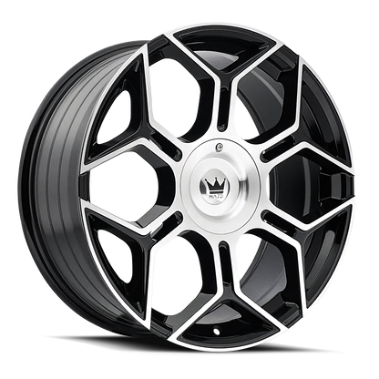 MAZZI LIBRA 20x8.5 35 5x108/5x114.3 GLOSS BLACK / MACHINED FACE