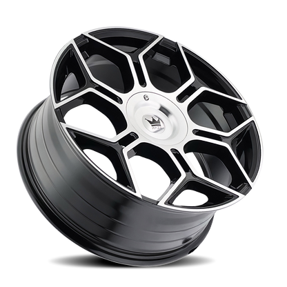 MAZZI LIBRA 20x8.5 35 5x112/5x120 GLOSS BLACK / MACHINED FACE