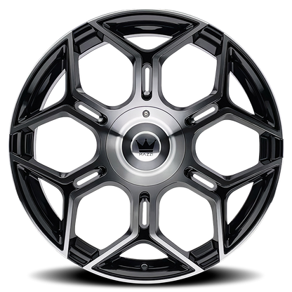 MAZZI LIBRA 20x8.5 35 5x112/5x120 GLOSS BLACK / MACHINED FACE