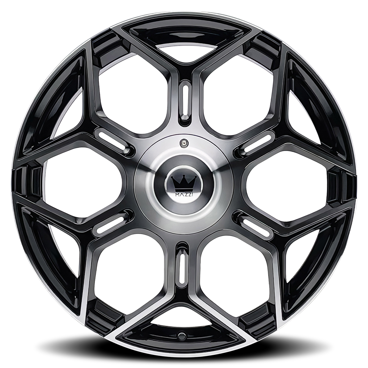 MAZZI LIBRA 20x8.5 35 5x108/5x114.3 GLOSS BLACK / MACHINED FACE