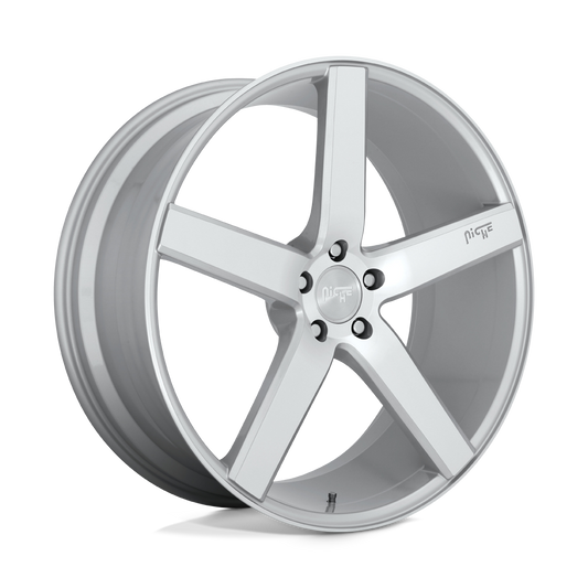 NICHE 1PC M135 MILAN 19X9.5 35 5X114.3 GLOSS SILVER MACHINED