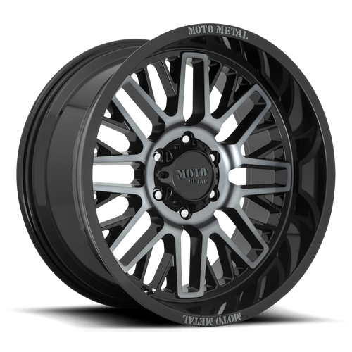 Moto Metal MO802 20X9 18 8X170/8X6.7 Gloss Black Machined With Gray Tint