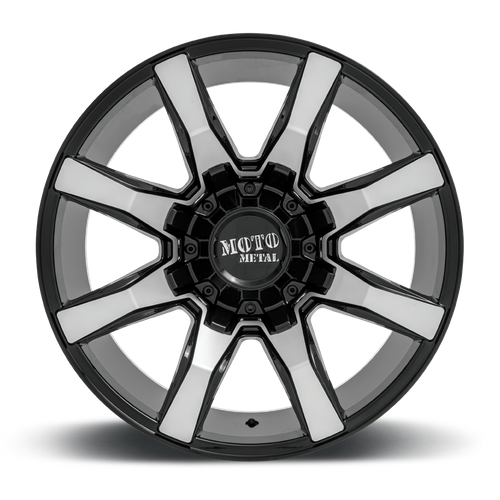 Moto Metal MO804 SPIDER 22X10 -18 8X165.1/8X6.5 Gloss Black Machined
