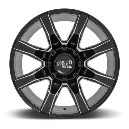Moto Metal MO804 SPIDER 20X10 -18 8X165.1/8X6.5 Gloss Black Milled