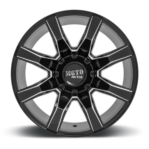 Moto Metal MO804 SPIDER 20X9 18 5X127/5X139.7/5X5.0/5.5 Gloss Black Milled