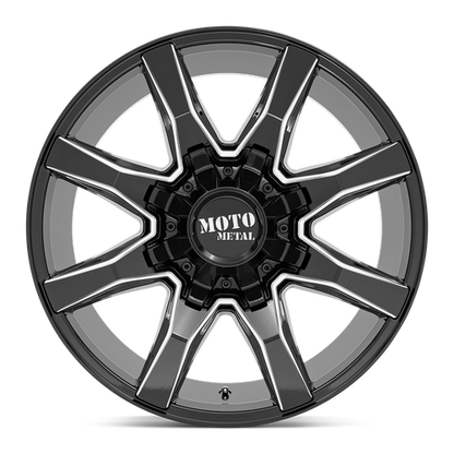 Moto Metal MO804 SPIDER 20X10 12 BLANK GLOSS BLACK MILLED