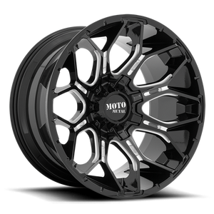 Moto Metal MO808 SNIPER 20X9 0 5X127/5X139.7/5X5.0/5.5 Gloss Black Milled