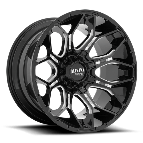 Moto Metal MO808 SNIPER 20X9 0 8X165.1/8X6.5 Gloss Black Milled