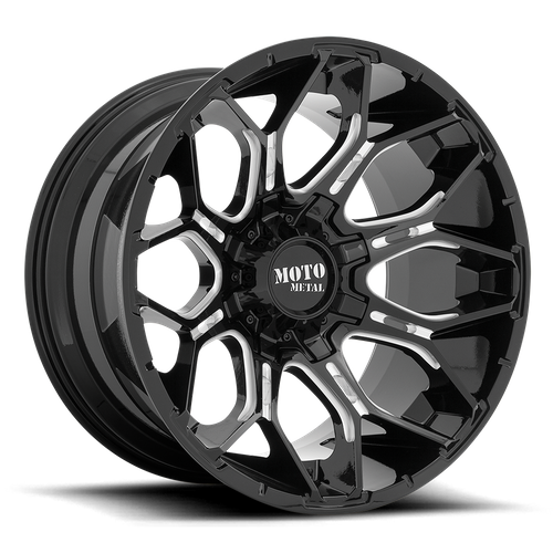Moto Metal MO808 SNIPER 20X9 0 6X120/6X139.7 Gloss Black Milled