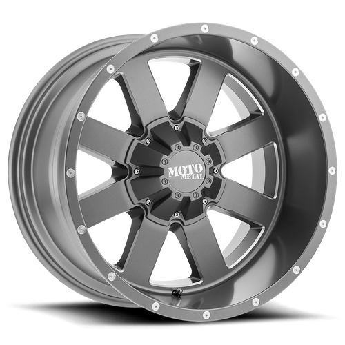 Moto Metal MO962 17X10 -24 5X127/5X139.7/5X5.0/5.5 Satin Gray Milled
