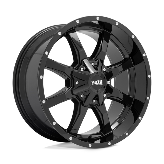 MOTO METAL MO970 17X9 12 6X120/6X139.7 GLOSS BLACK WITH MILLED LIP