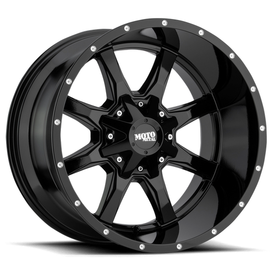 Moto Metal MO970 16X8 0 8X165.1/8X6.5 Gloss Black With Milled Lip
