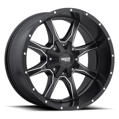 Moto Metal MO970 17X8 0 8X180 SEMI GLOSS BLACK MILLED