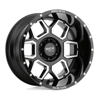 Moto Metal MO981 SPADE 22X12 -44 6X139.7 GLOSS BLACK MACHINED