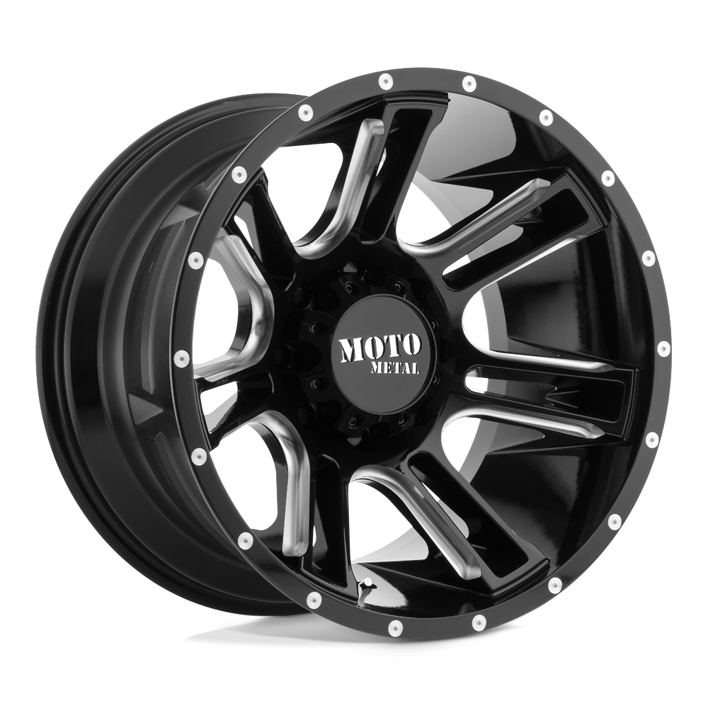 MOTO METAL MO982 AMP 22X10 -18 8X165.1 GLOSS BLACK MILLED